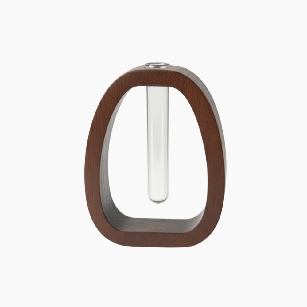 OVALIS Ringvas i valnöt